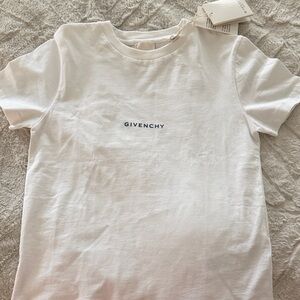 Kids Givenchy White Tee with Subtle Logo